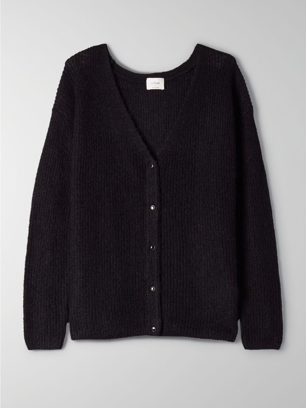 Wilfred Black Front to Back V-Neck Cardigan Sweater - Women